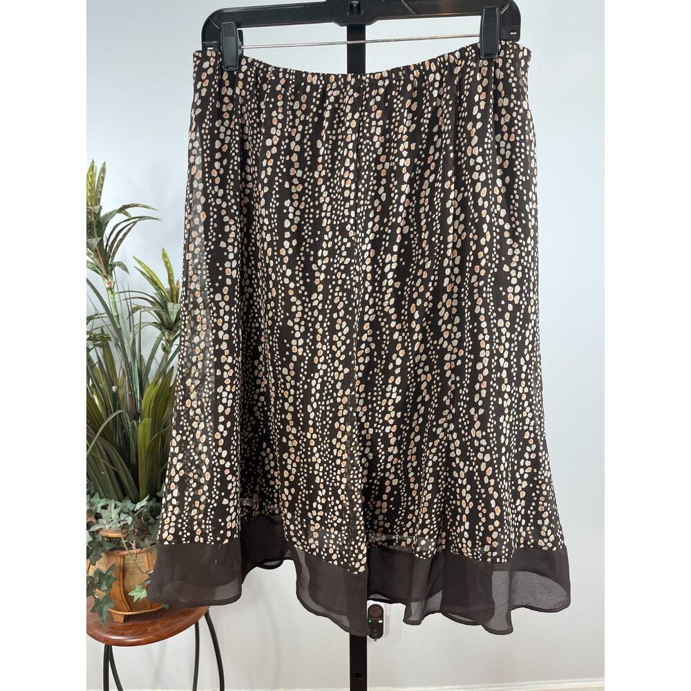 Women's Skirt Size 10 Black Bubble Print Boho Chic Romantic Grandmacore Academic